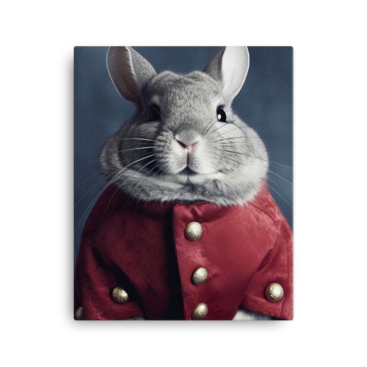 Chinchilla Bunny with a Stylish Pose Canvas - PosterfyAI.com