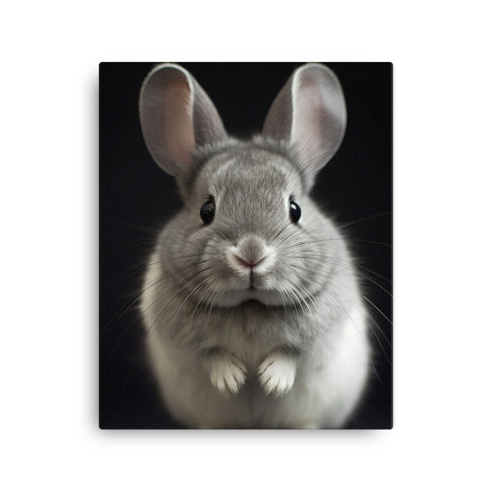 Adorable Chinchilla Bunny Canvas - PosterfyAI.com