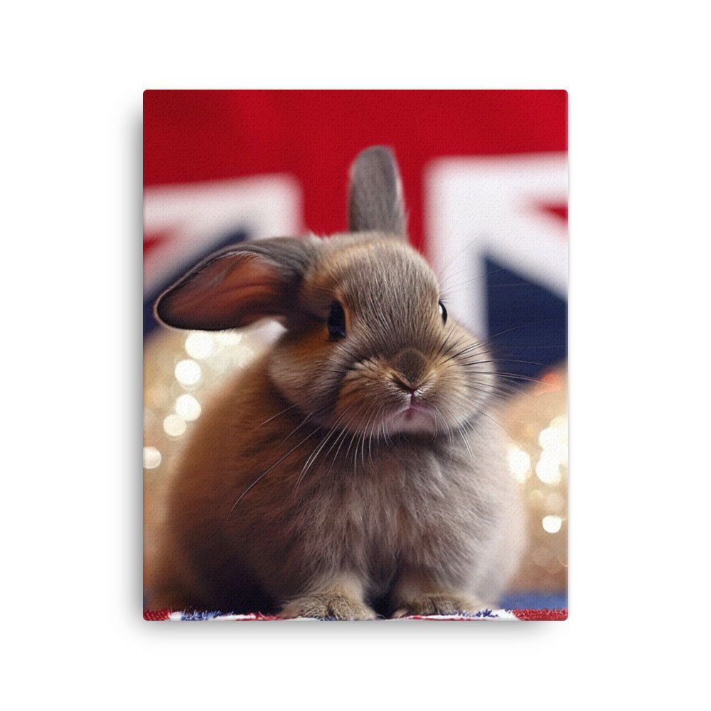 Adorable Britannia Petite Bunny Canvas - PosterfyAI.com