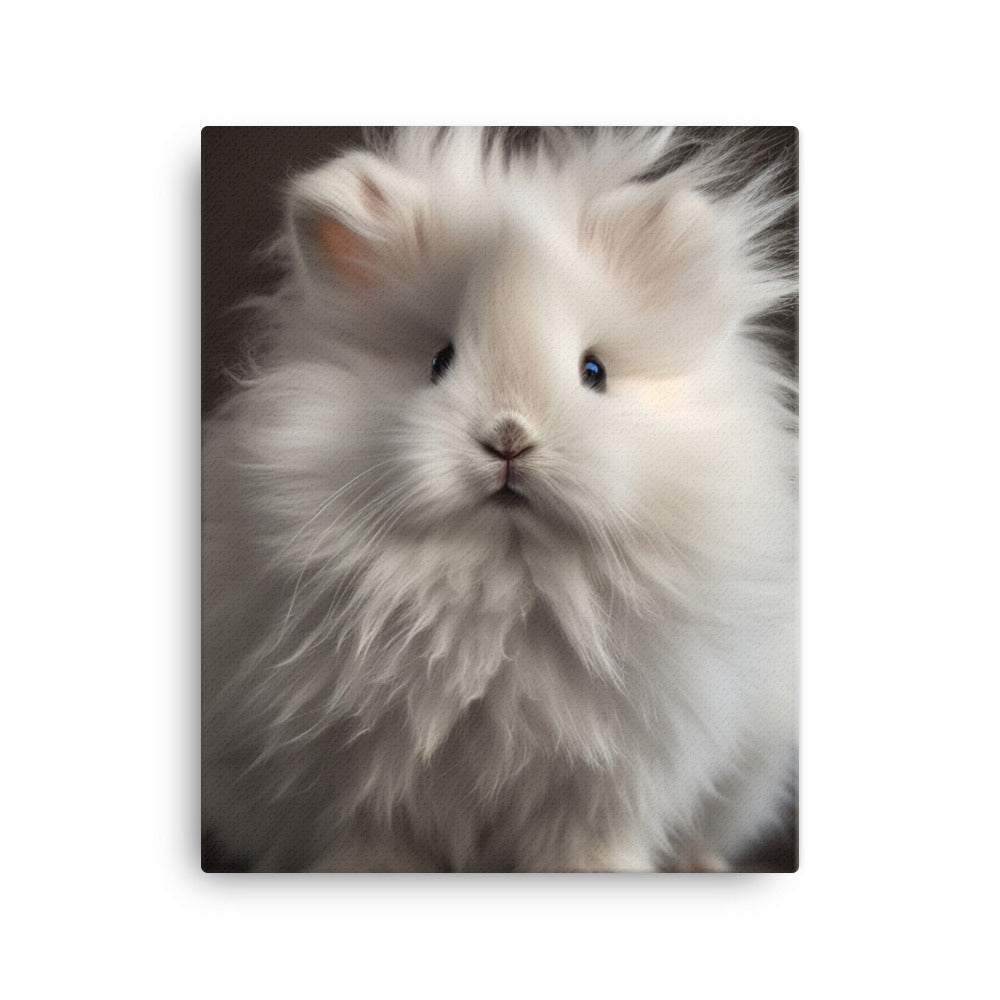 Fluffy Angora Bunny Canvas - PosterfyAI.com