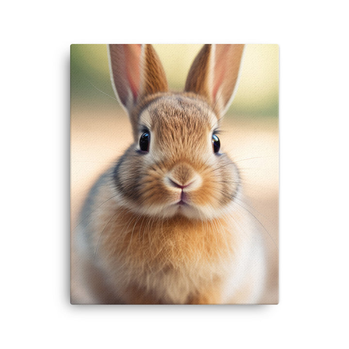 Adorable American Bunny Canvas - PosterfyAI.com