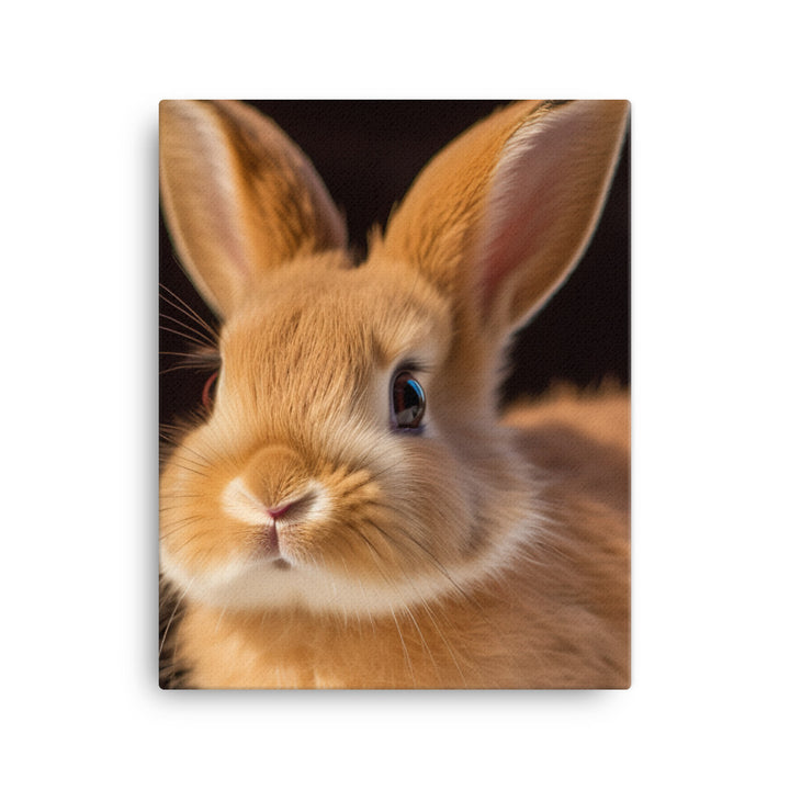 Adorable American Bunny Canvas - PosterfyAI.com