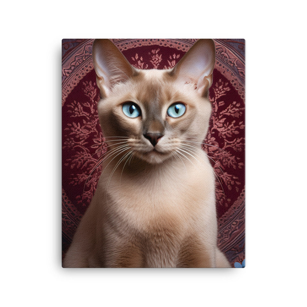 Luxurious Coat of Tonkinese Cat Canvas - PosterfyAI.com