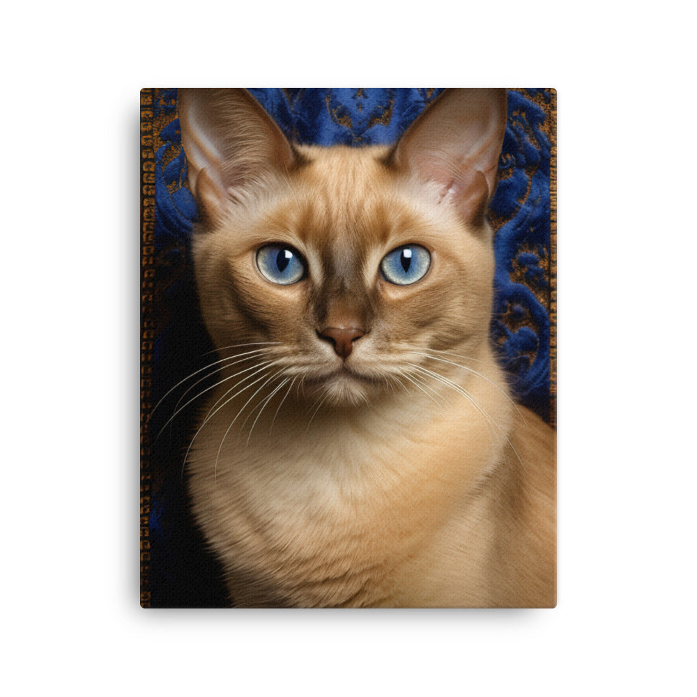 Luxurious Coat of Tonkinese Cat Canvas - PosterfyAI.com