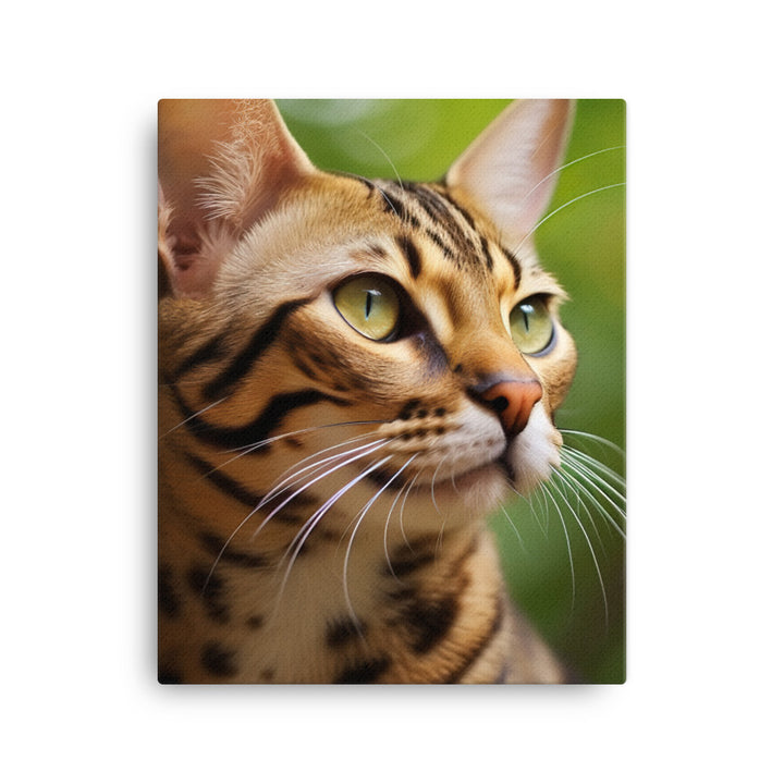 Wild Beauty of Ocicat Cat Canvas - PosterfyAI.com