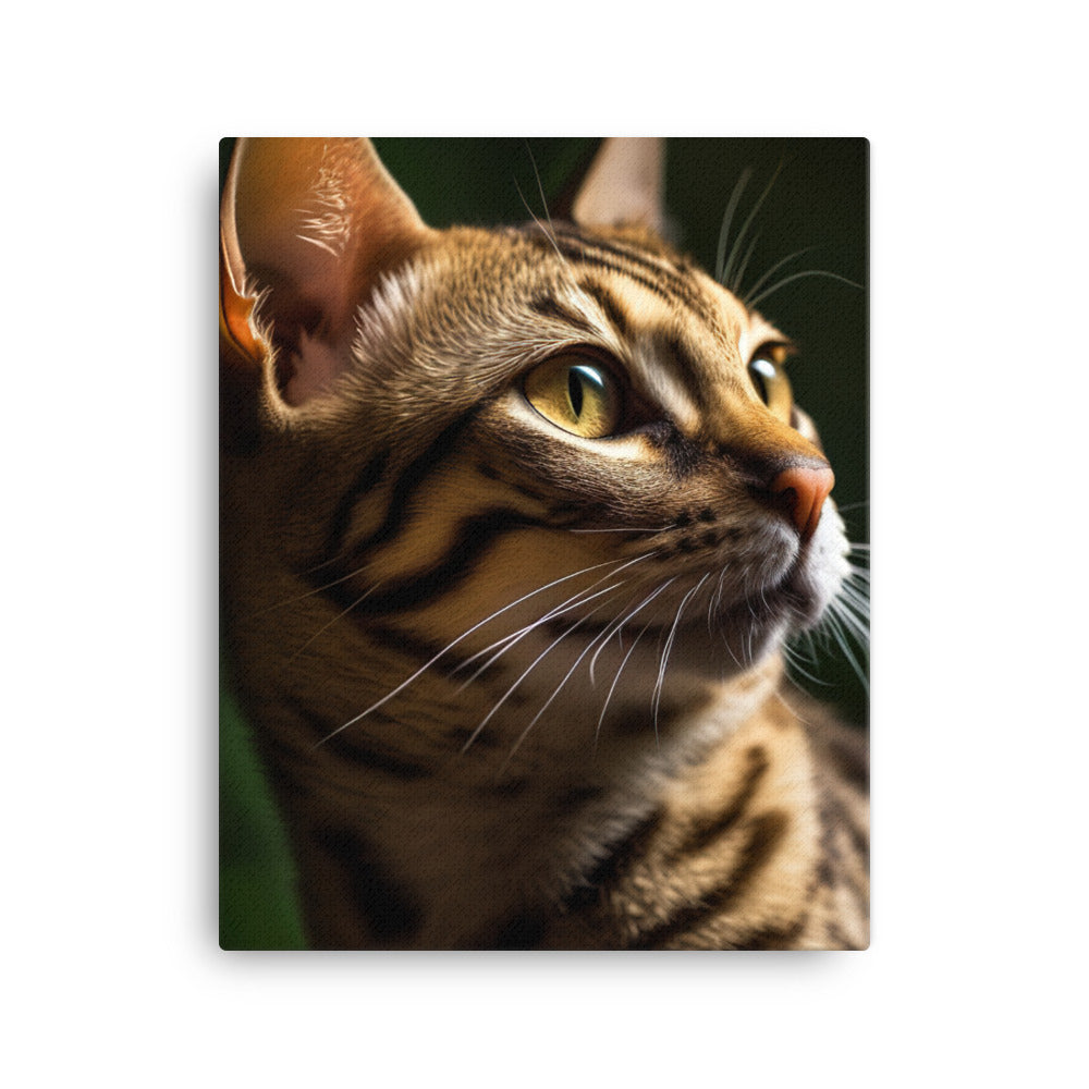 Majestic Beauty of Ocicat Cat Canvas - PosterfyAI.com