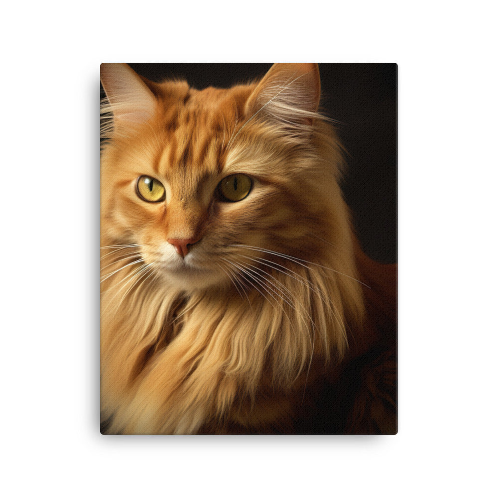 Timeless Appeal of Manx Cat Canvas - PosterfyAI.com