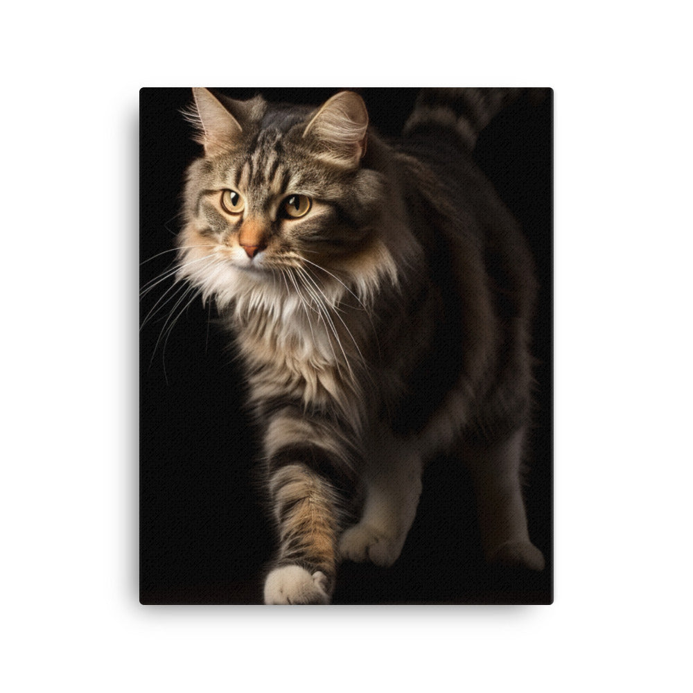 Playfulness of Manx Cat Canvas - PosterfyAI.com