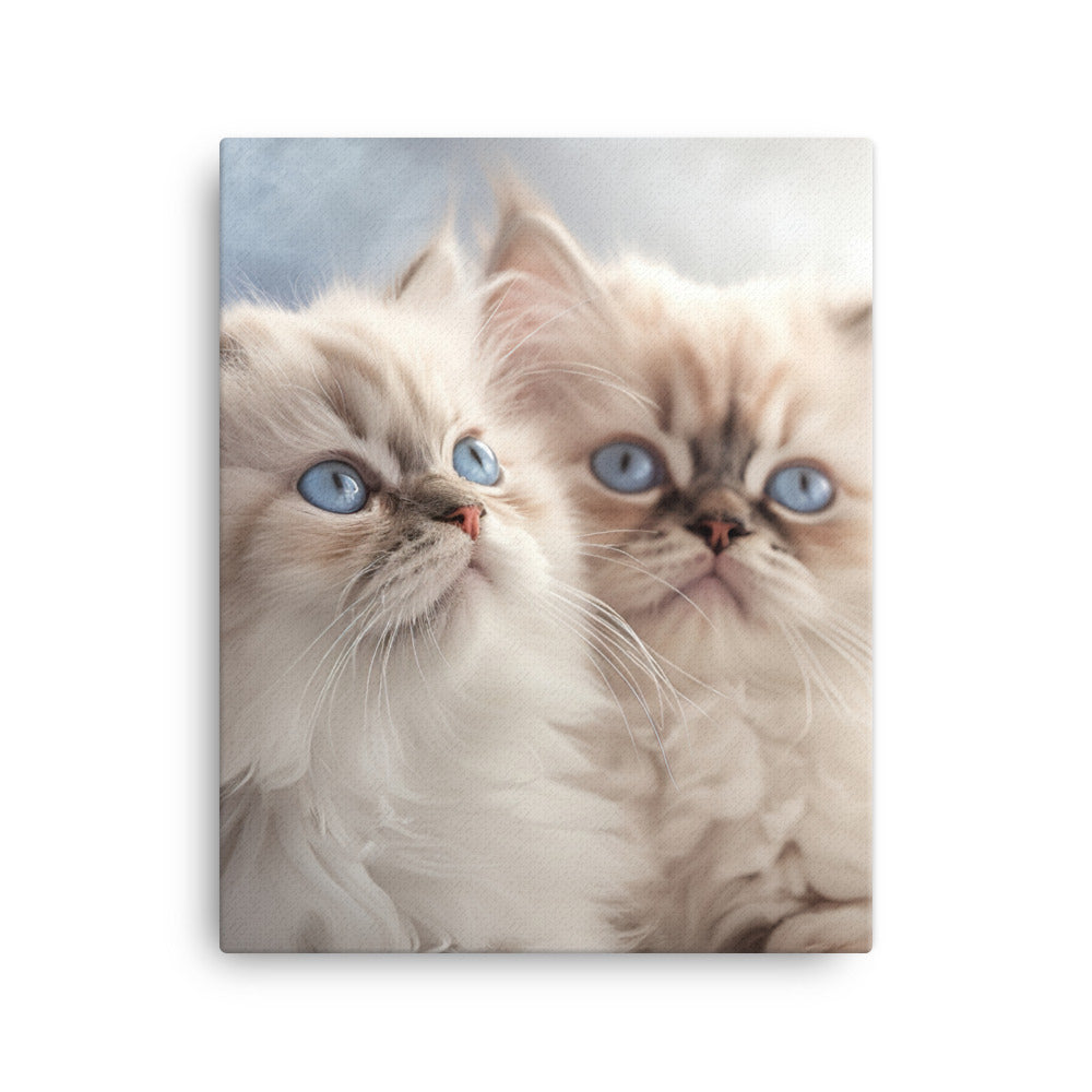 Serene World of Himalayan Kittens Canvas - PosterfyAI.com