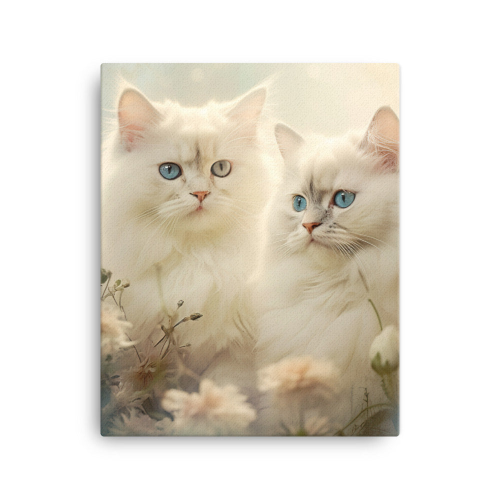 Serene World of Himalayan Kittens Canvas - PosterfyAI.com