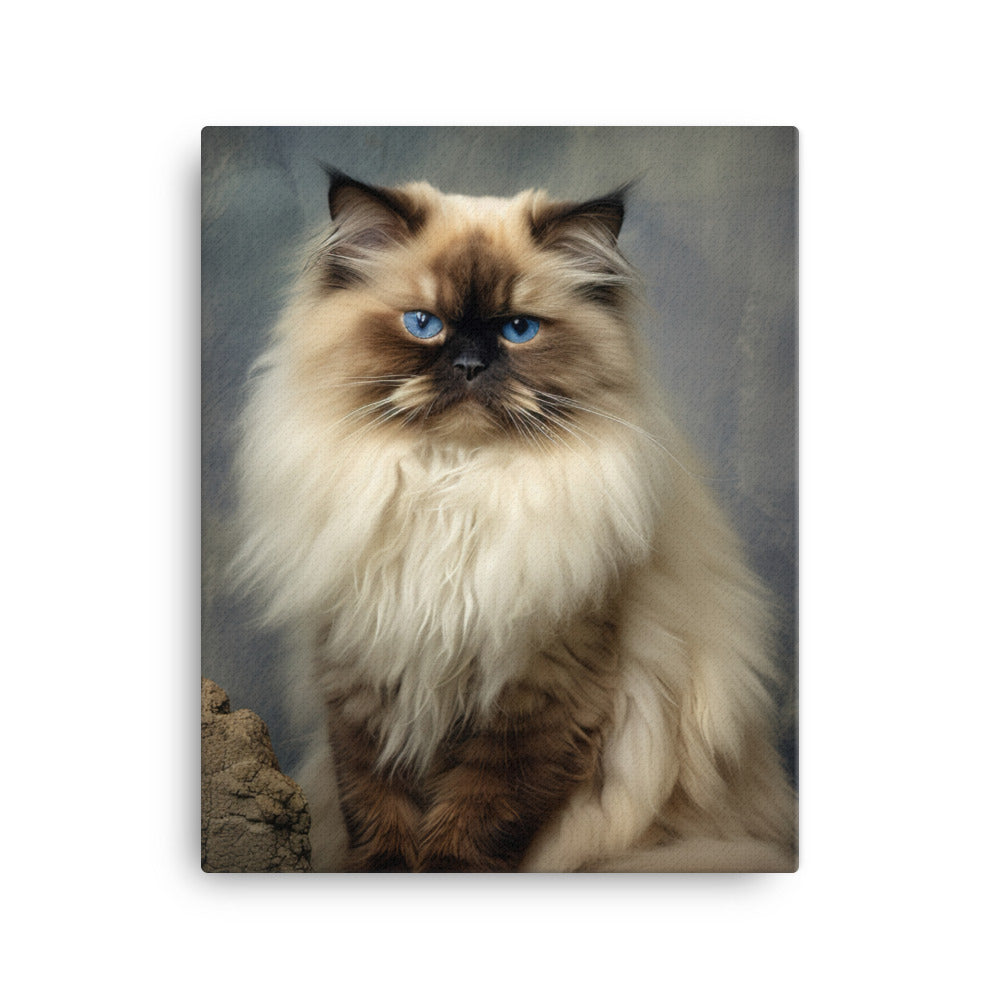 Playful Nature of Himalayan Cat Canvas - PosterfyAI.com