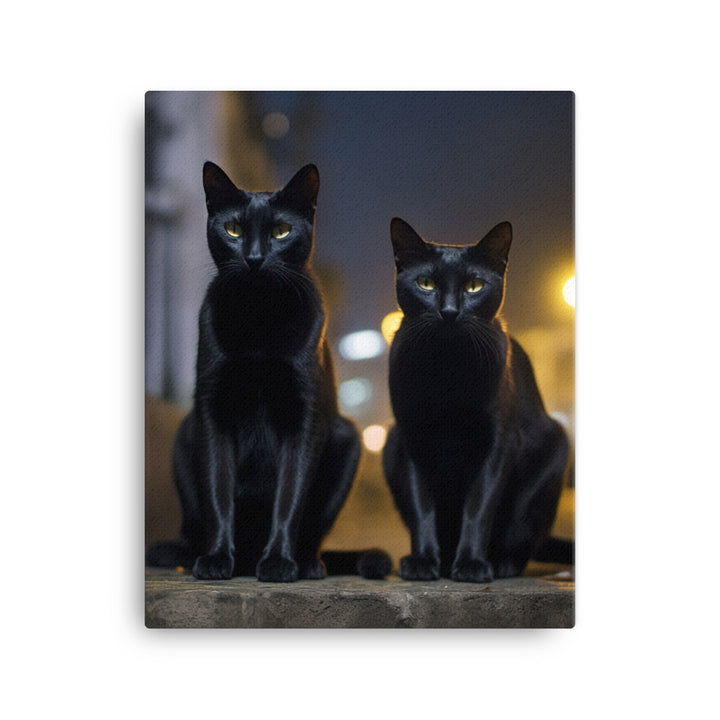 Elegance of Bombay Cats Canvas - PosterfyAI.com