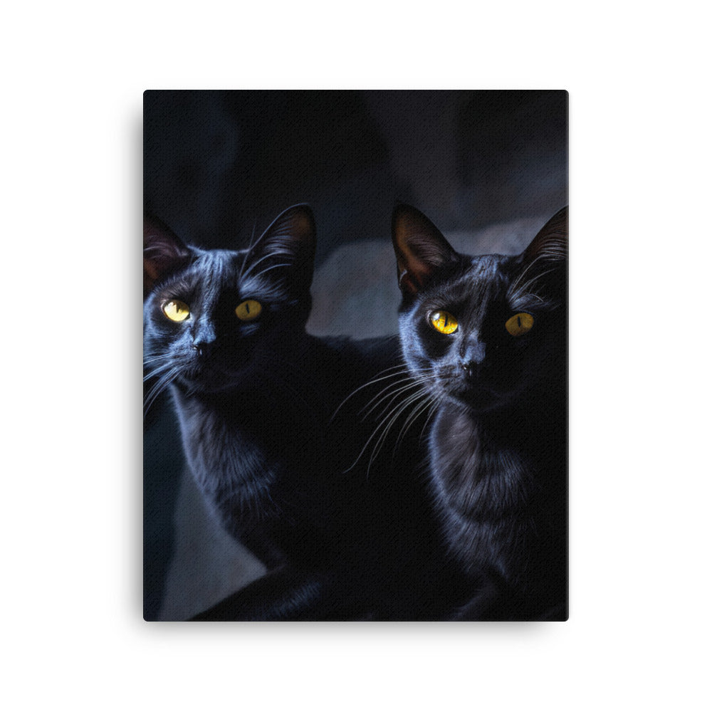 Elegance of Bombay Cats Canvas - PosterfyAI.com