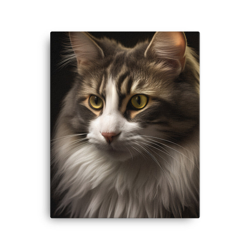 Norwegian Forest Cat Canvas - PosterfyAI.com