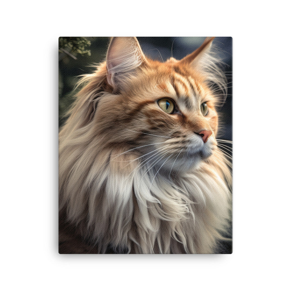Norwegian Forest Cat Canvas - PosterfyAI.com