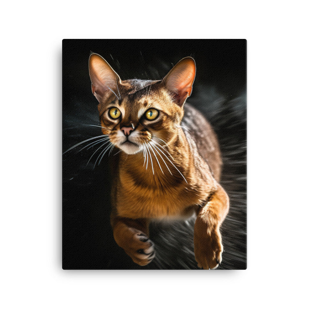 Abyssinian Cat Canvas - PosterfyAI.com