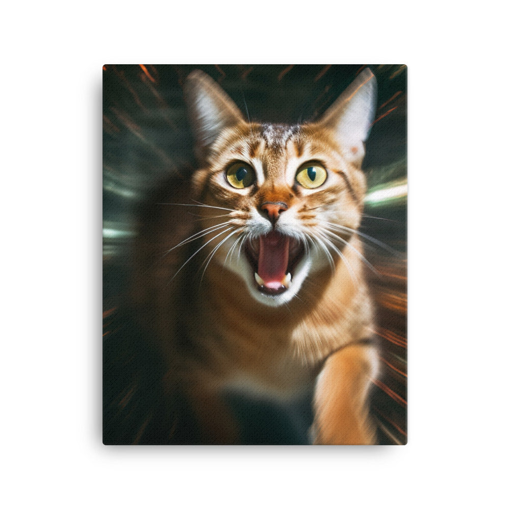 Abyssinian Cat Canvas - PosterfyAI.com