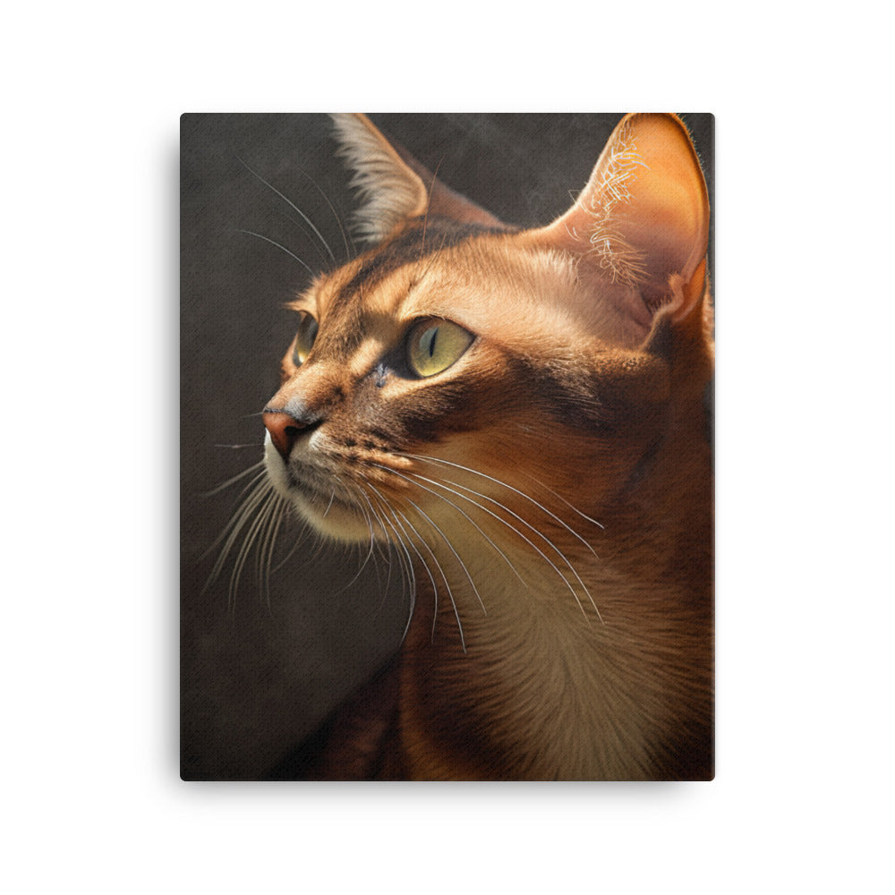 Abyssinian Cat Canvas - PosterfyAI.com