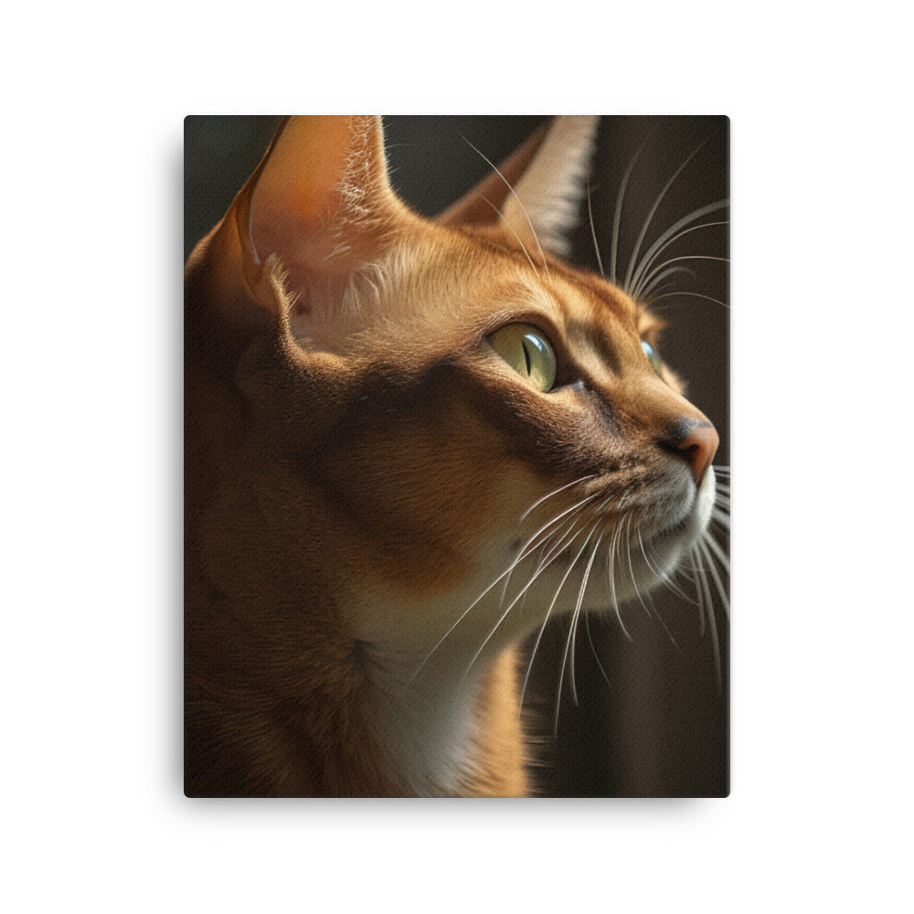 Abyssinian Cat Canvas - PosterfyAI.com