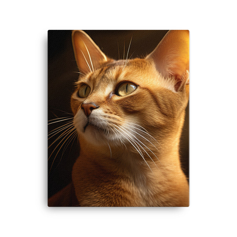 Abyssinian Cat Canvas - PosterfyAI.com