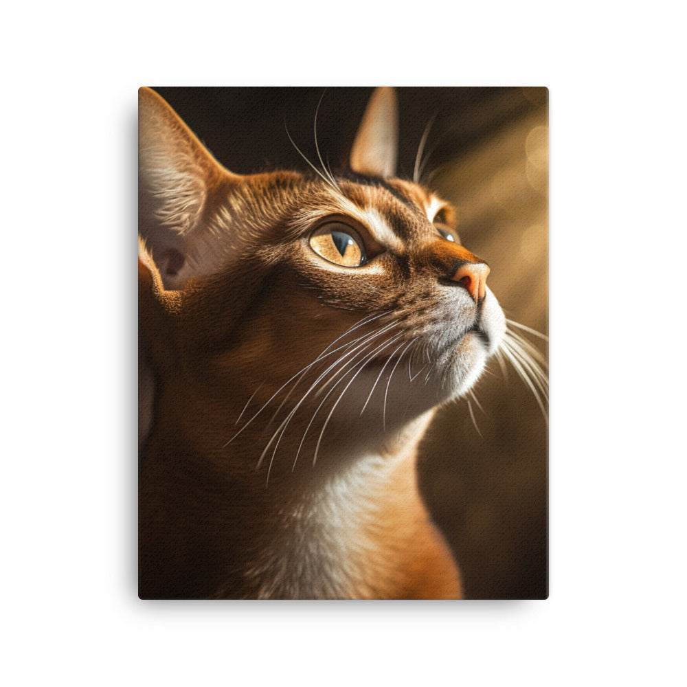 Abyssinian Cat Canvas - PosterfyAI.com