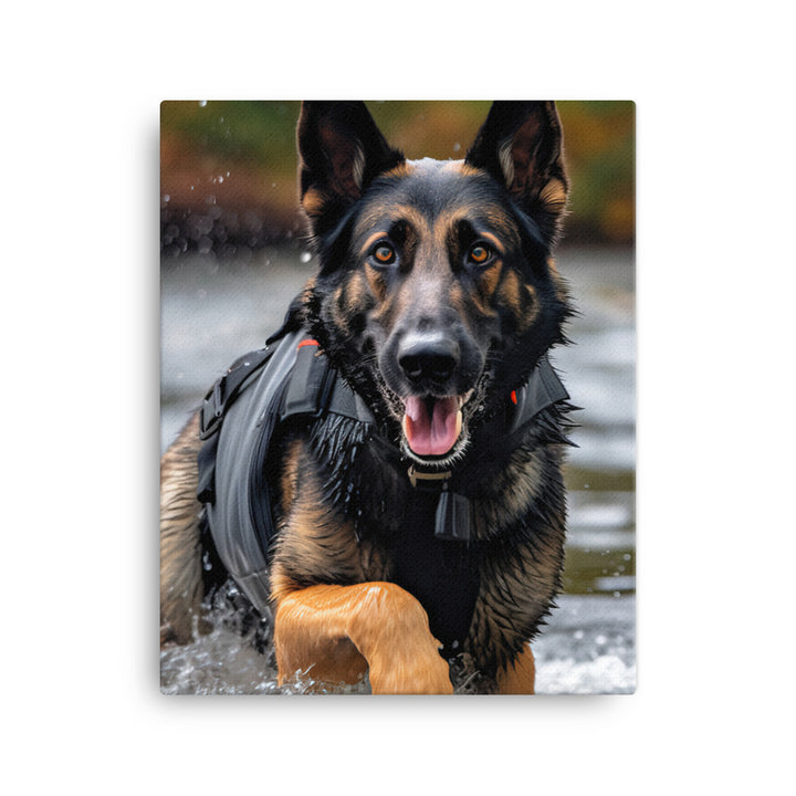 German Shepherd Canvas - PosterfyAI.com