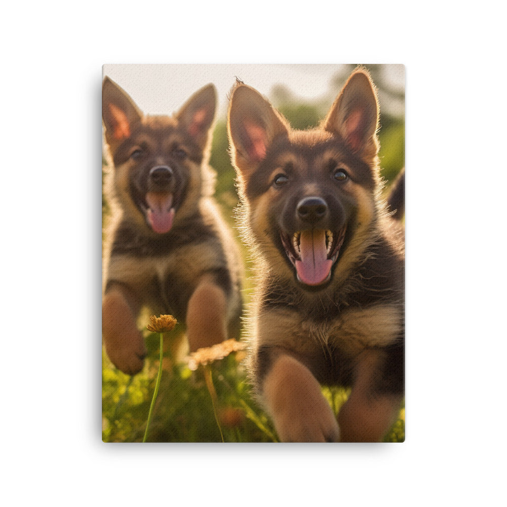 German Shepherd Canvas - PosterfyAI.com