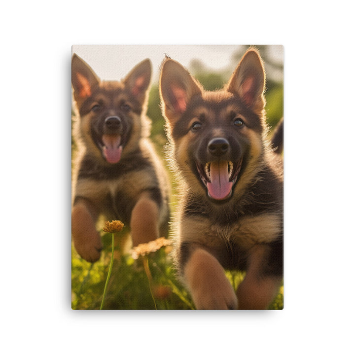 German Shepherd Canvas - PosterfyAI.com