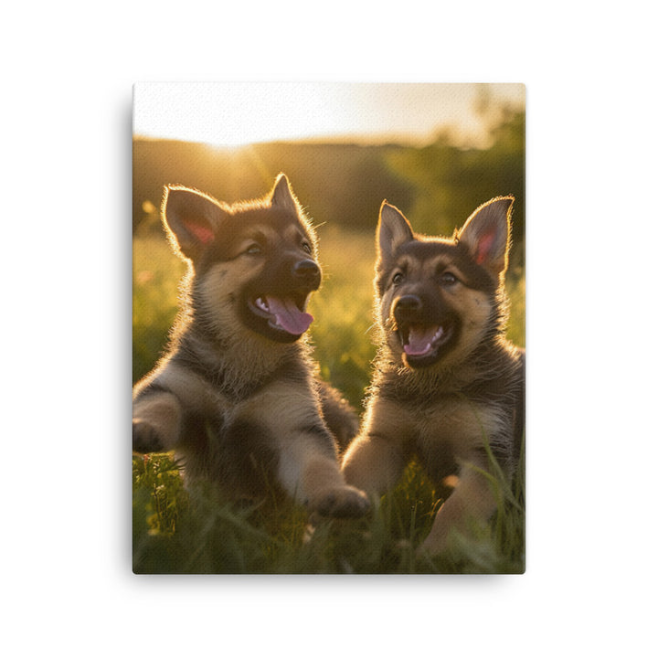 German Shepherd Canvas - PosterfyAI.com