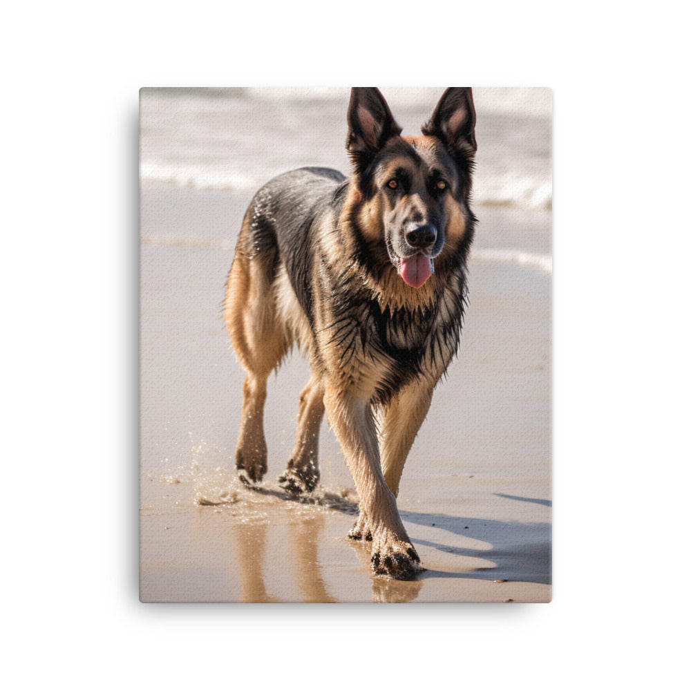 German Shepherd Canvas - PosterfyAI.com