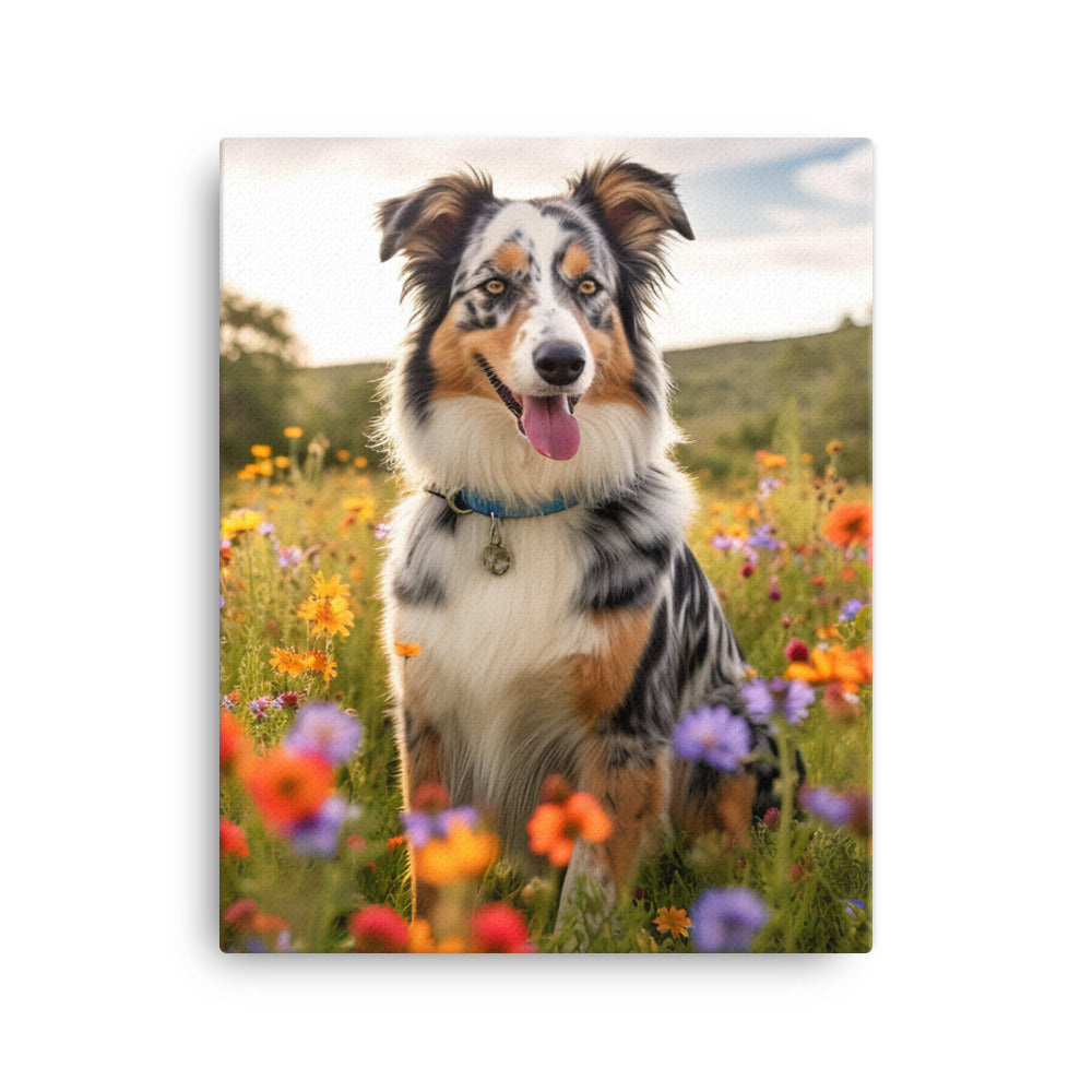 Australian Shepherd Canvas - PosterfyAI.com