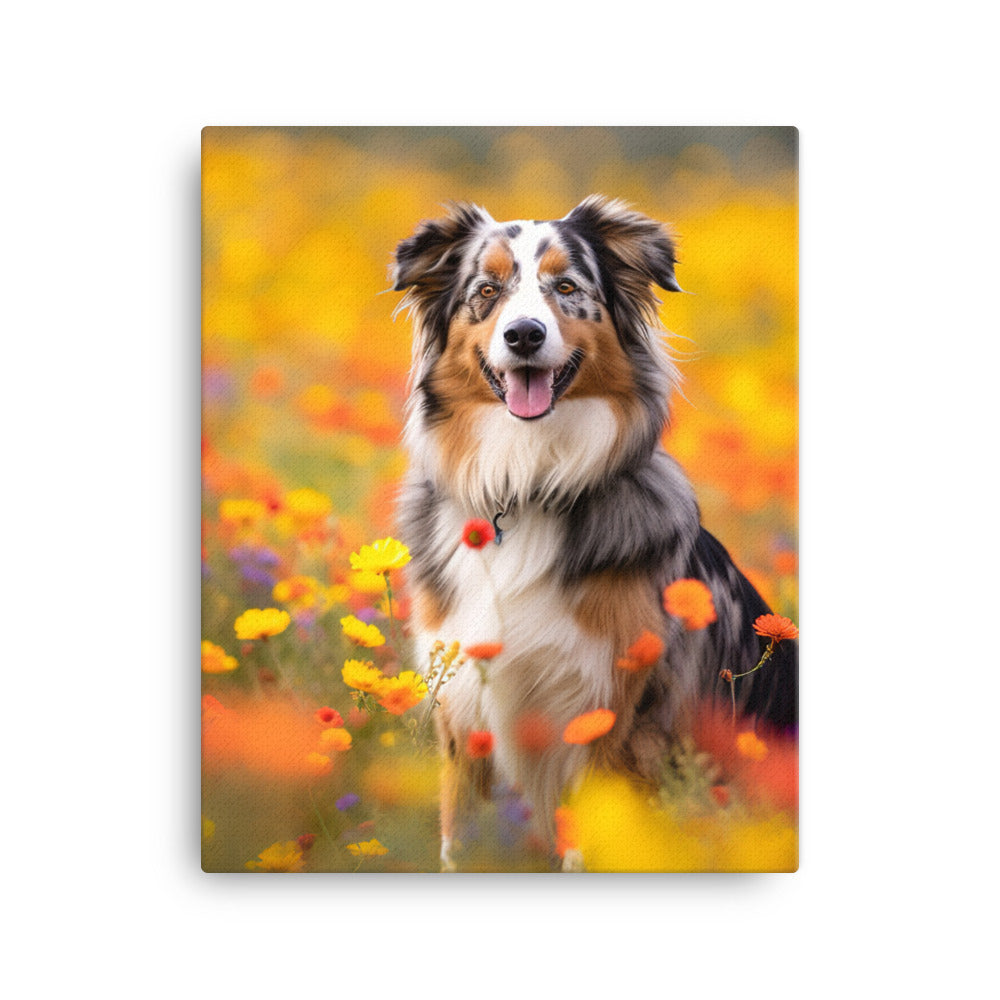 Australian Shepherd Canvas - PosterfyAI.com