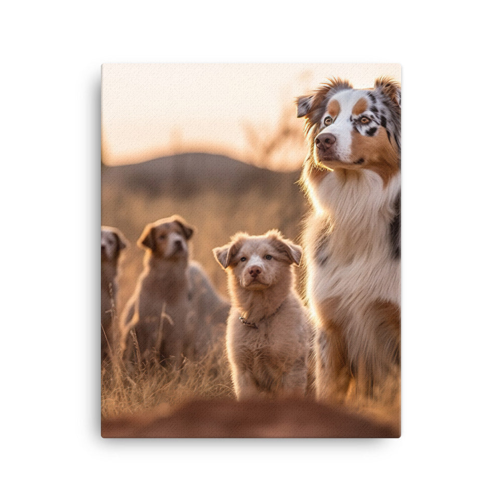 Australian Shepherd Canvas - PosterfyAI.com