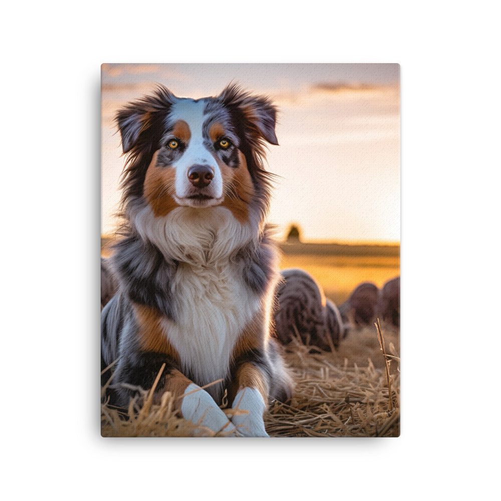 Australian Shepherd Canvas - PosterfyAI.com