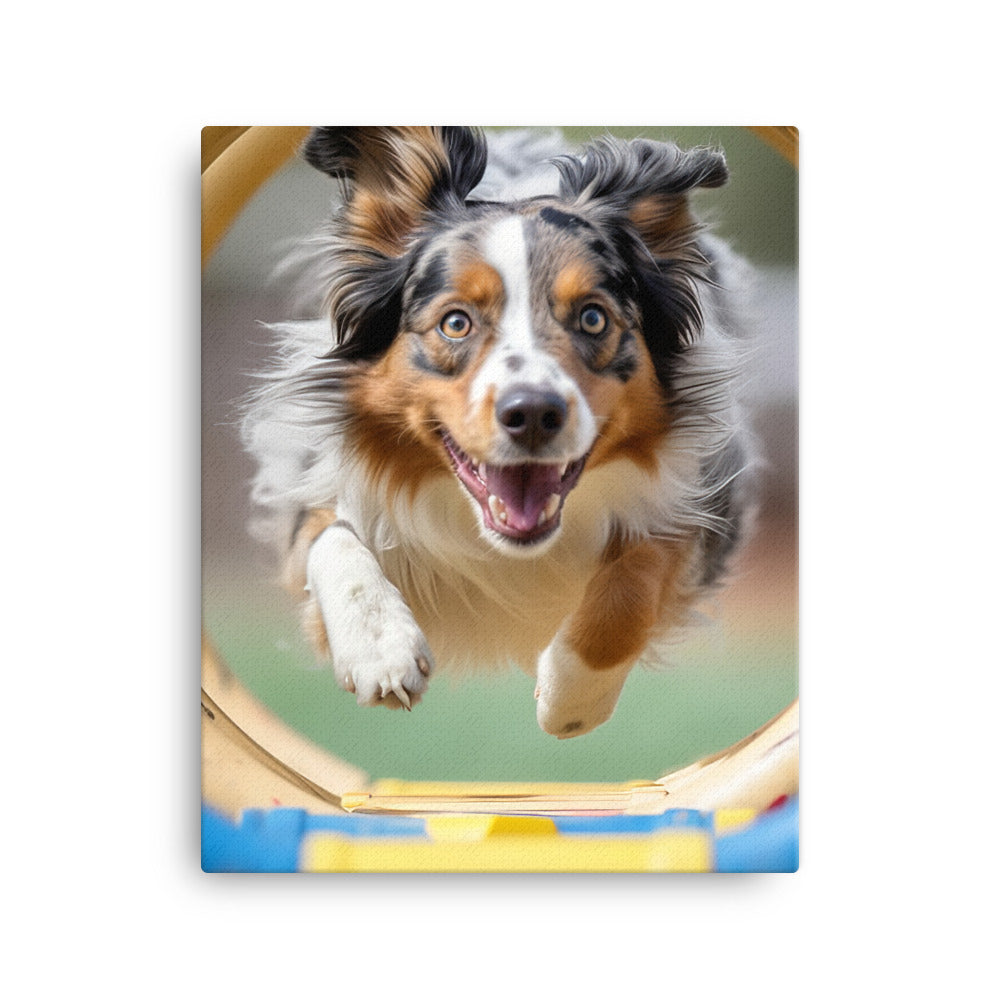 Australian Shepherd Canvas - PosterfyAI.com