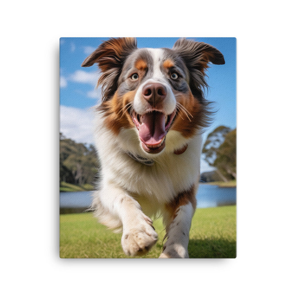 Australian Shepherd Canvas - PosterfyAI.com