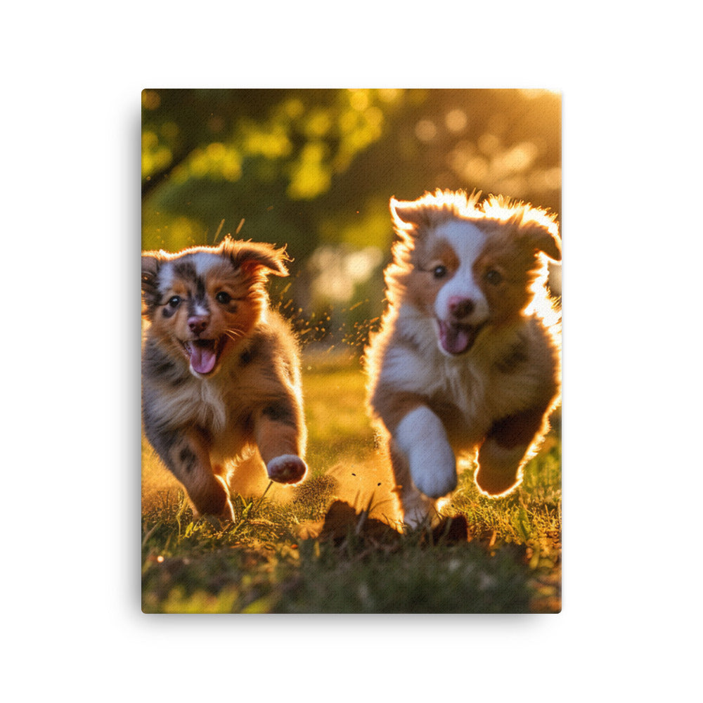 Australian Shepherd Canvas - PosterfyAI.com