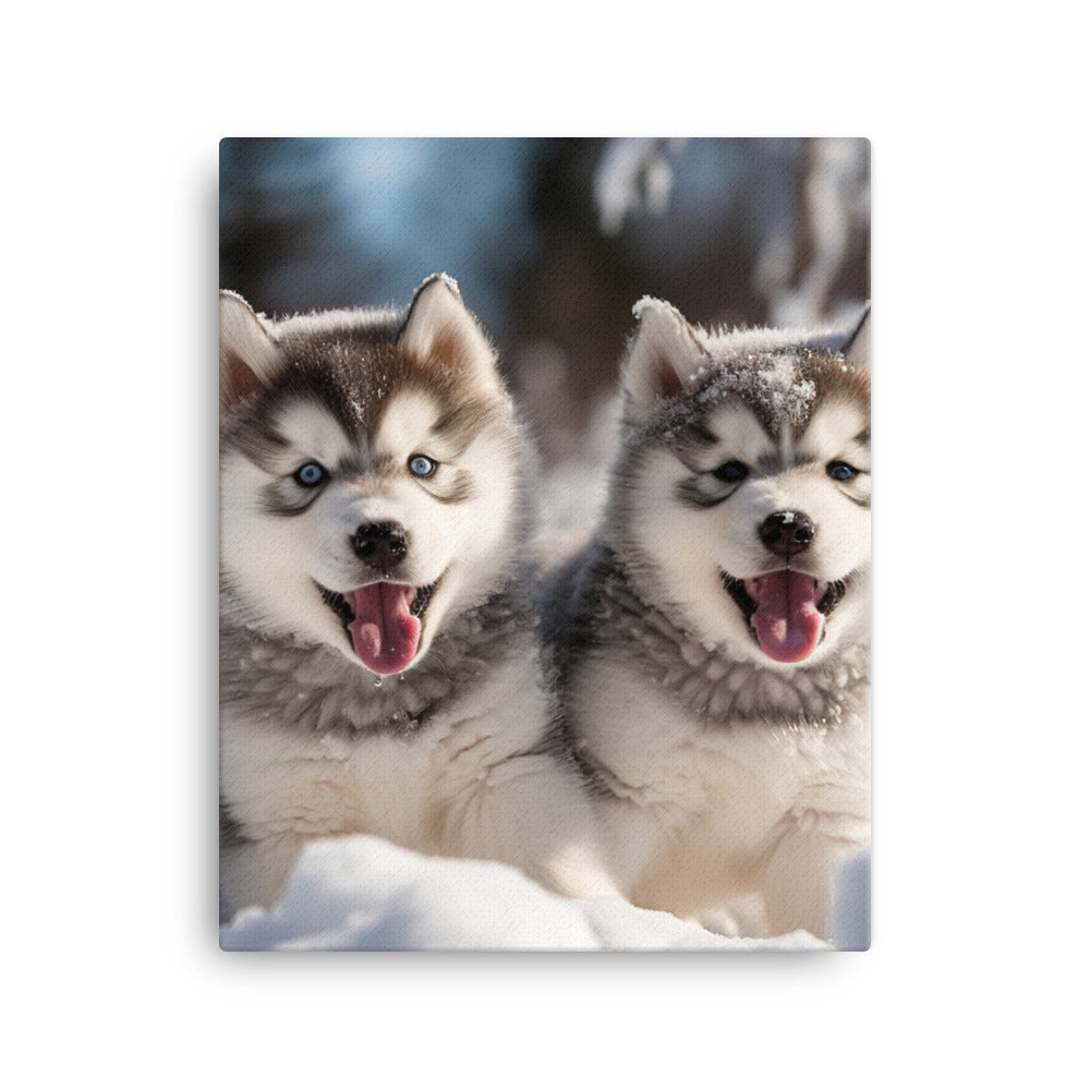 Alaskan Malamute Canvas - PosterfyAI.com