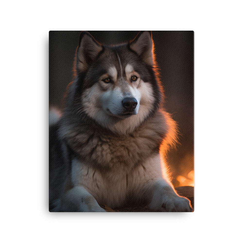 Alaskan Malamute Canvas - PosterfyAI.com