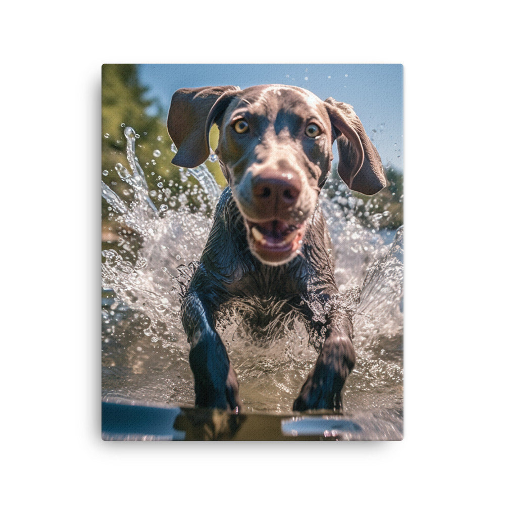 Weimaraner Canvas - PosterfyAI.com