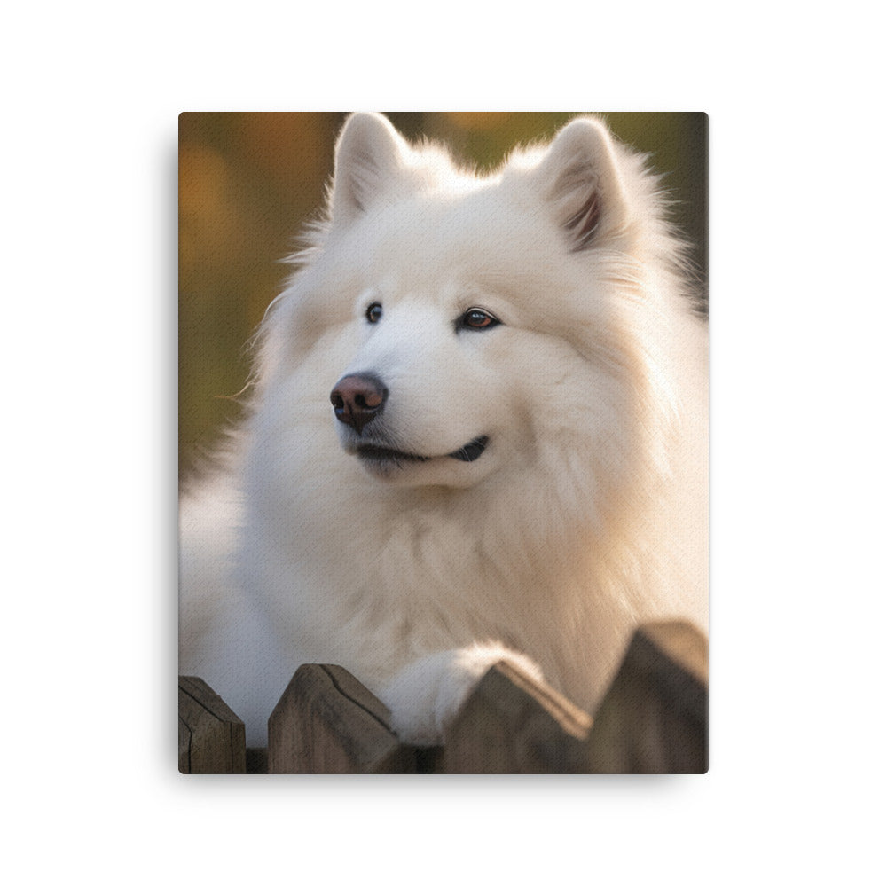 Samoyed Canvas - PosterfyAI.com