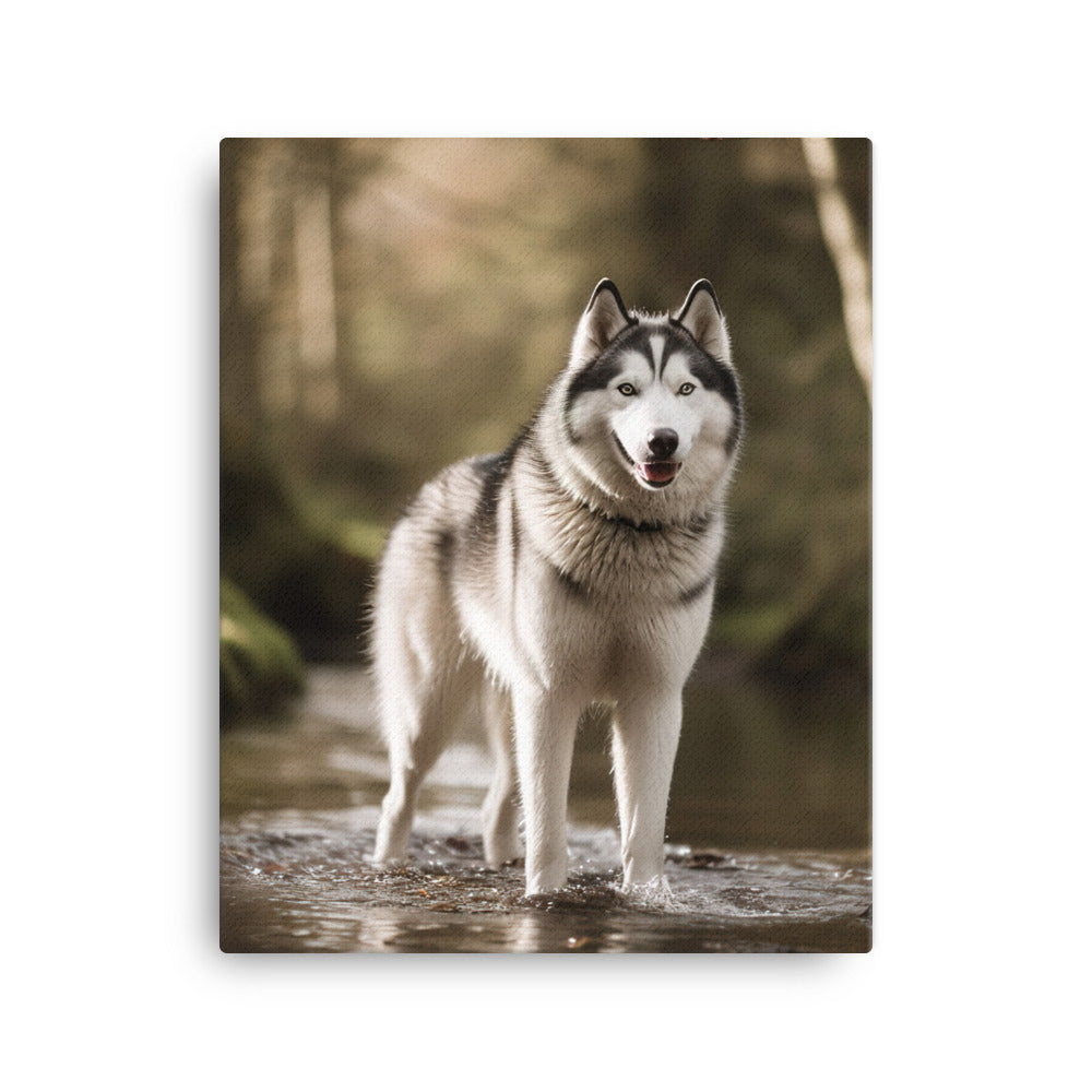 Siberian Husky Canvas - PosterfyAI.com