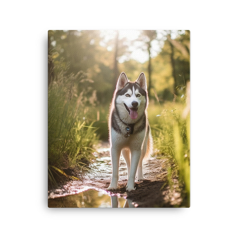 Siberian Husky Canvas - PosterfyAI.com