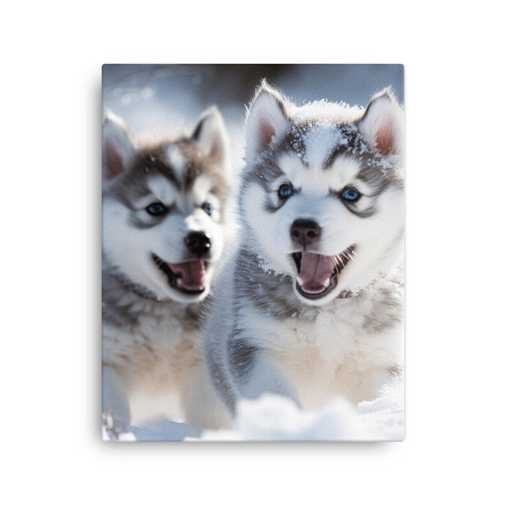 Siberian Husky Canvas - PosterfyAI.com