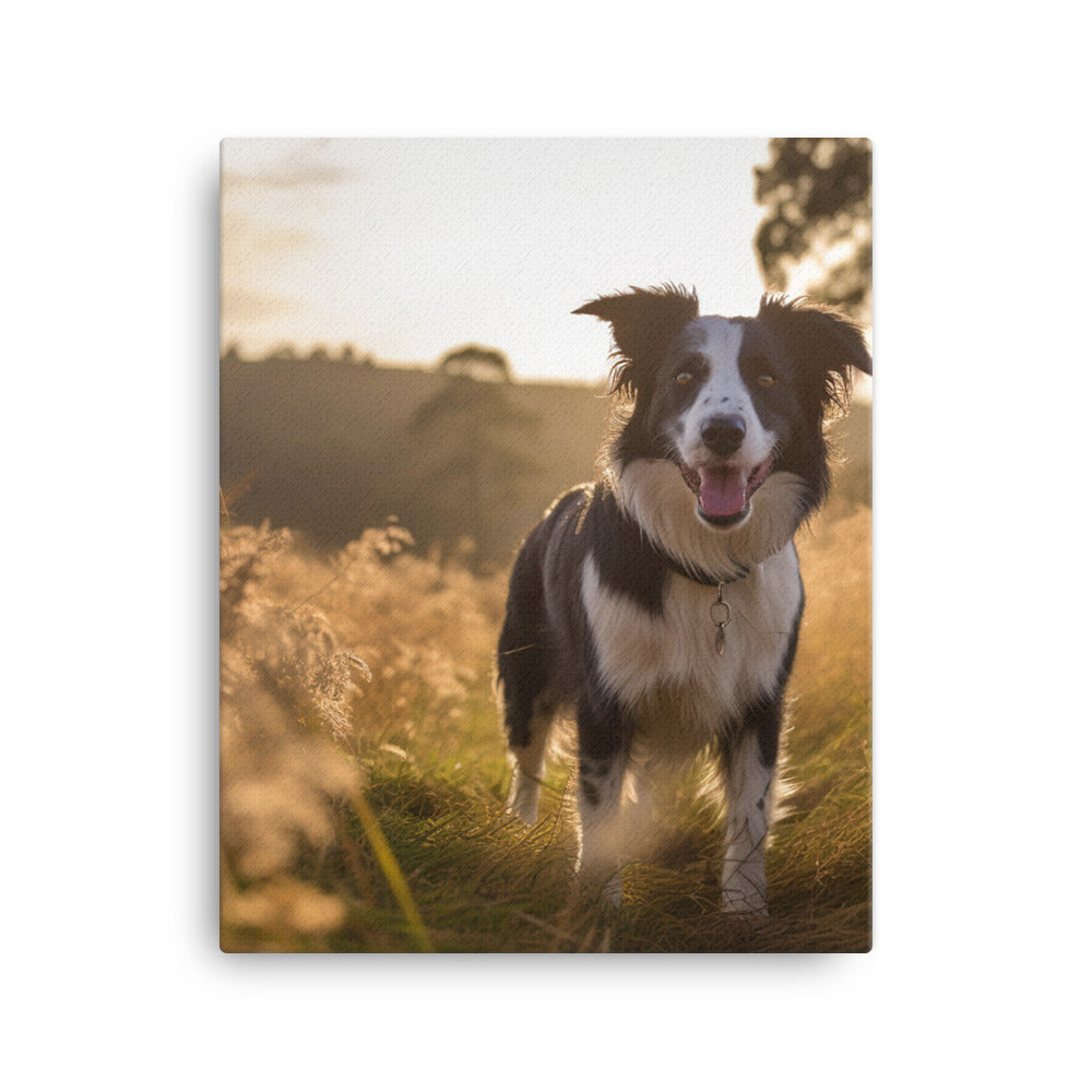 Border Collie Canvas - PosterfyAI.com