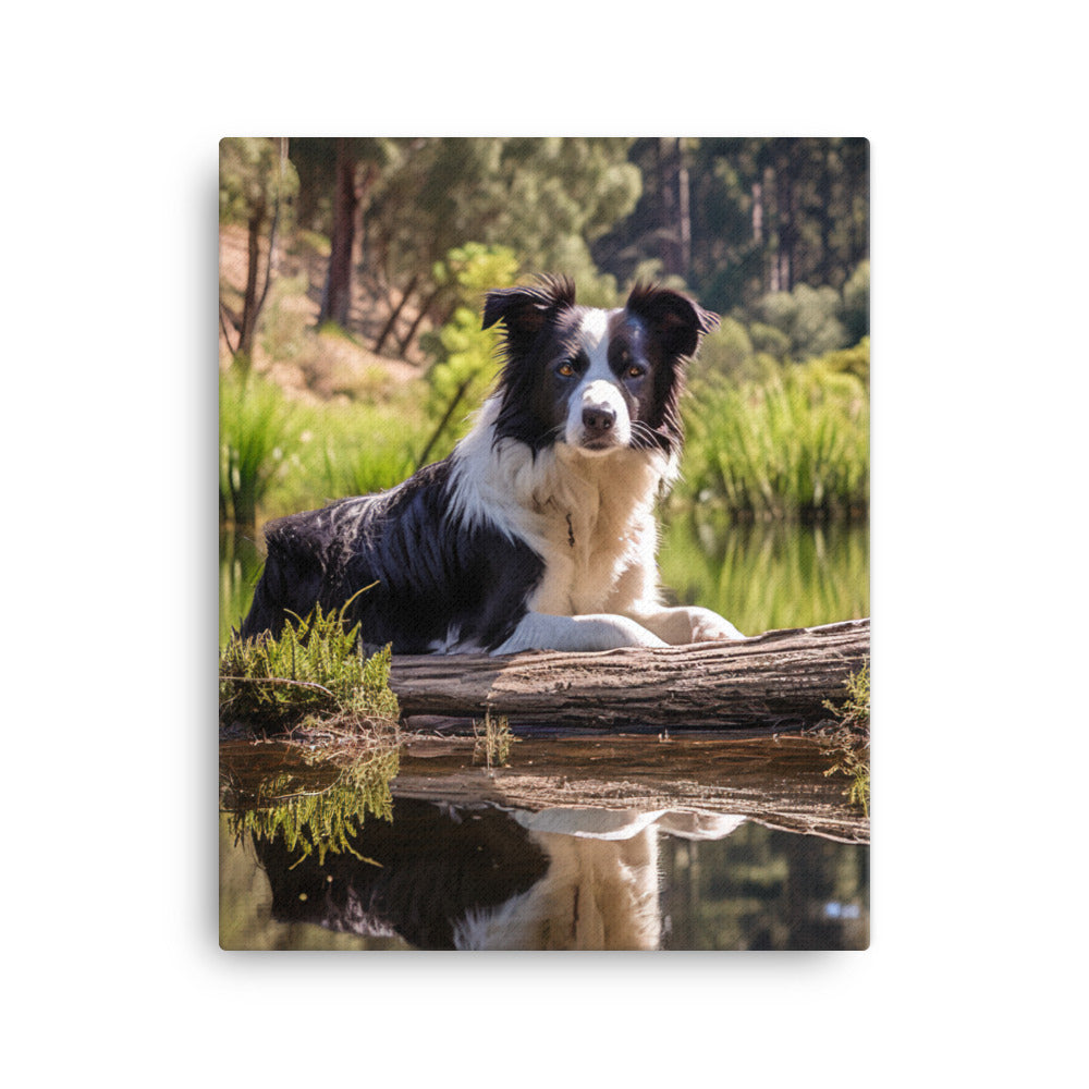 Border Collie Canvas - PosterfyAI.com