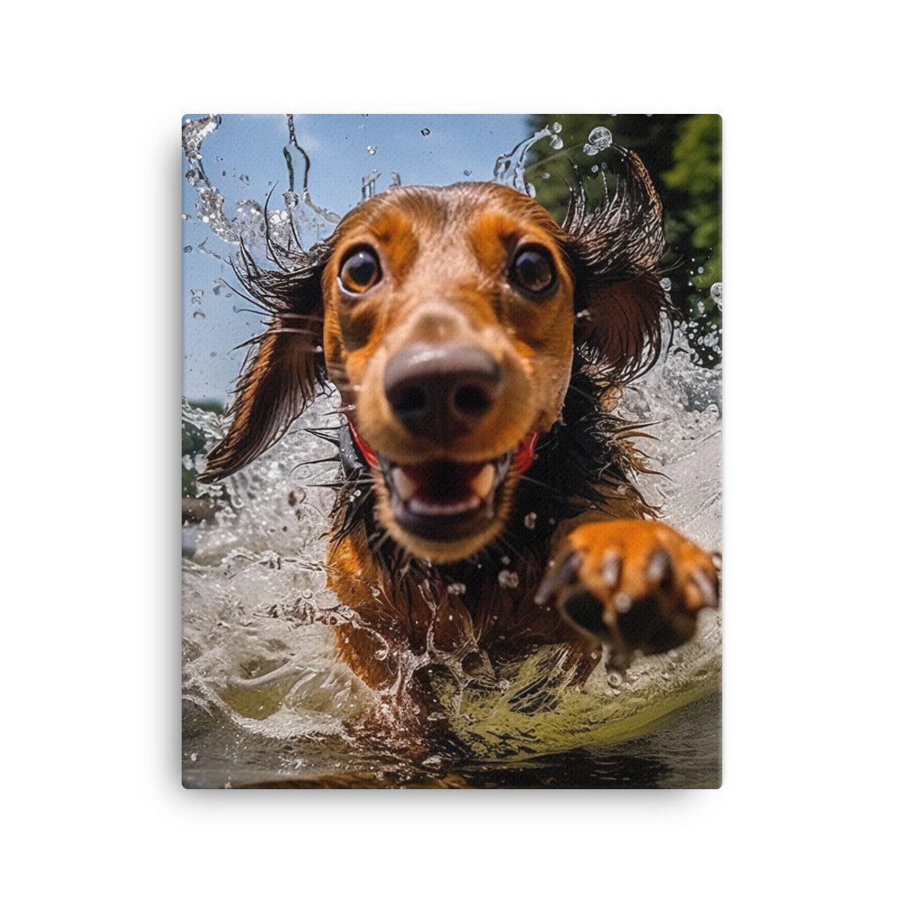 Dachshund Canvas - PosterfyAI.com