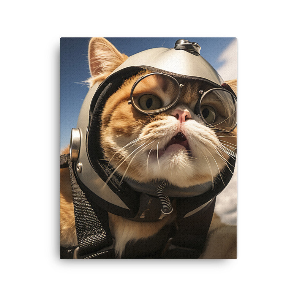 Exotic Shorthair Pilot Canvas - PosterfyAI.com