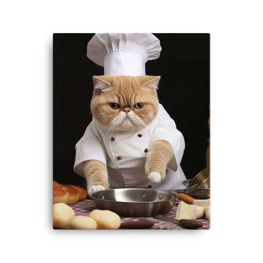 Exotic Shorthair Chef Canvas - PosterfyAI.com