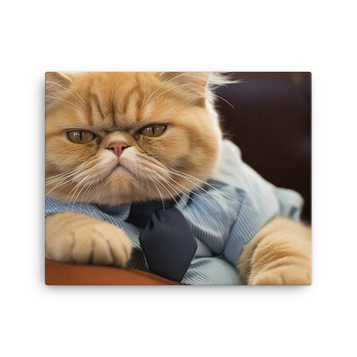 Exotic Shorthair Sales Consultant Canvas - PosterfyAI.com